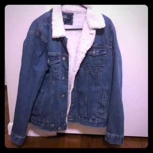 Jean Jacket with Inner faux fur